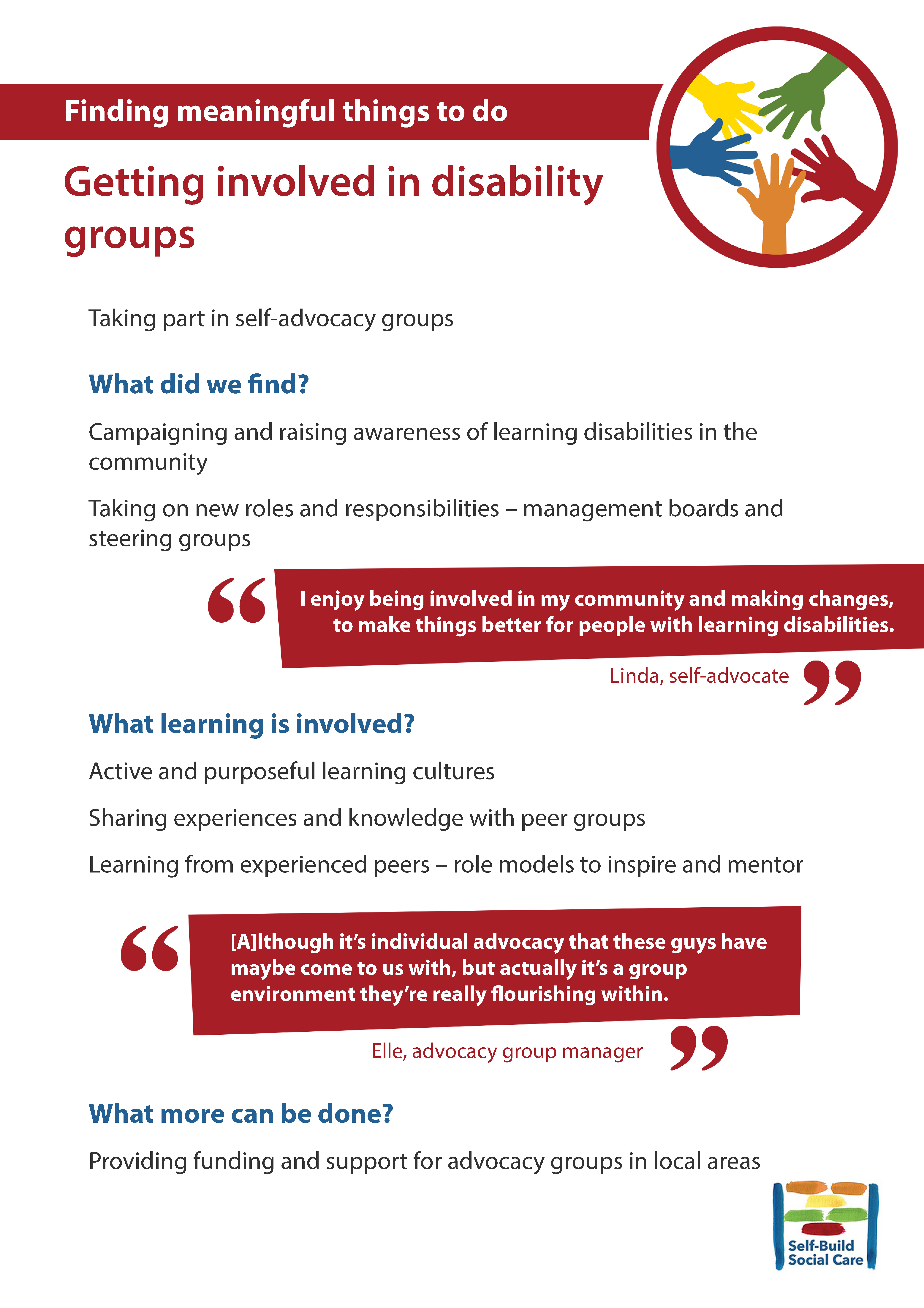 Getting involved in disability groups image